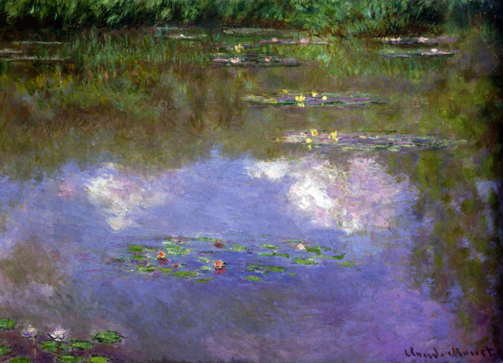 Claude Monet: 1903, CR1656, SDbr, Water lily pond; the clouds, 73x100cm, private collection (iRx;R22,no1656) Expo: NYDR-1924-10.