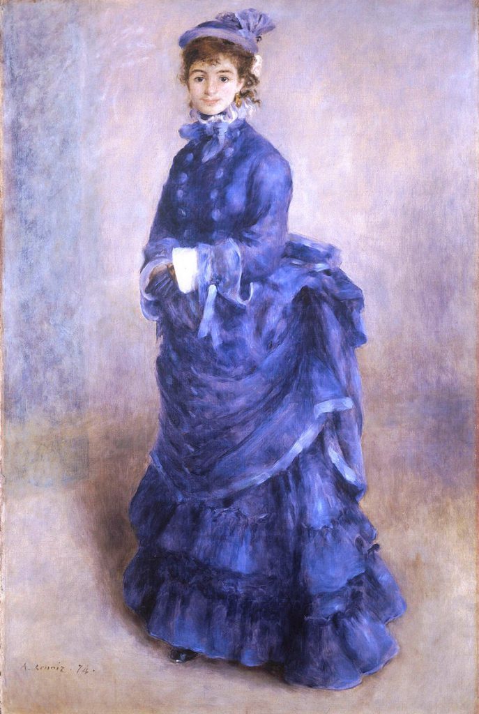 Renoir, 1IE-1874-143, Parisienne. Now: 1874, CR102, The Parisian girl, 163x108cm, NMW Cardiff (iR6;iR2;R87,p251;R90II,p12+28;R2,p122;R31,no28;R108,CR102;M64). Rouart collection (R45).