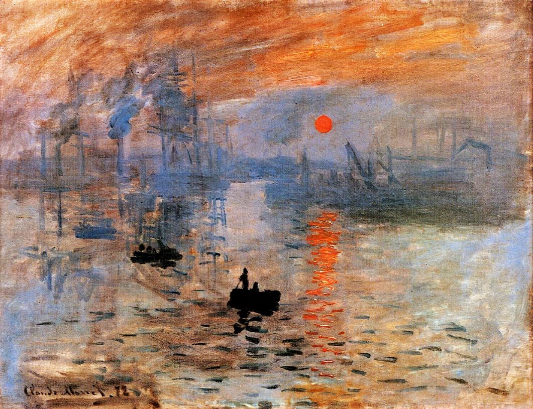 Claude Monet: 1IE-1874-98, Impression, soleil levant =!? 1872-73, CR263, Le Havre, Impression, soleil levant, 48x63, Marmottan (iR2;R87,p243;R2,p92;R90II,p24;R22+R127,CR263;R1,p339;M2,no4014) =4IE-1879-146, Effet de brouillard, Impression