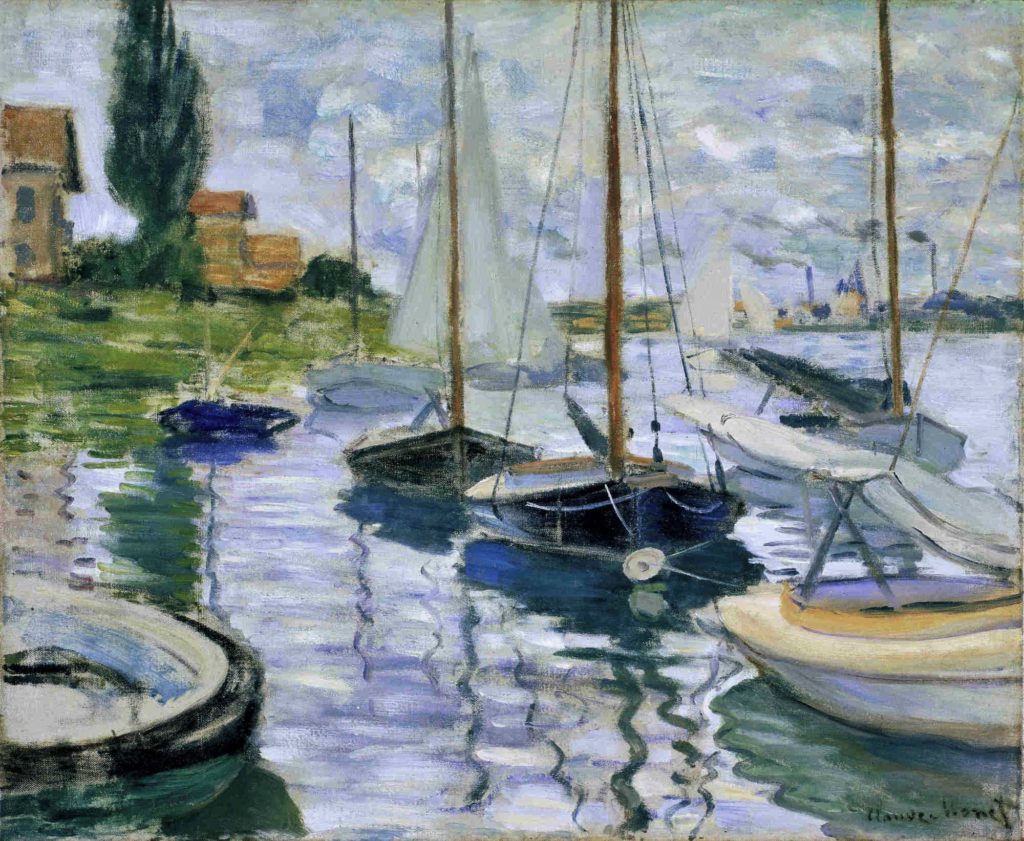 Claude Monet, 2IE-1876-165, Bateaux de pêche (etude). Maybe??: 1872, CR227, Boats moored at Le Petit-Gennevilliers, 54x65, FAM San Francisco (iR51;R22+R127,CR227;M30-2,no.1962.23)