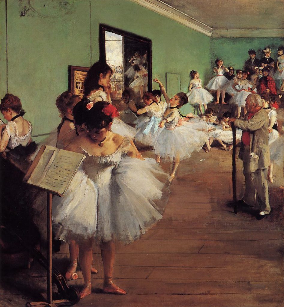 Edgar Degas, 2IE-1876-37, Examen de danse = 1876, CR397, the dance class, 84x77, Metropolitan (iR2;R2,p161;R90II,p48+34;R47,p64;R26,no488;M23).