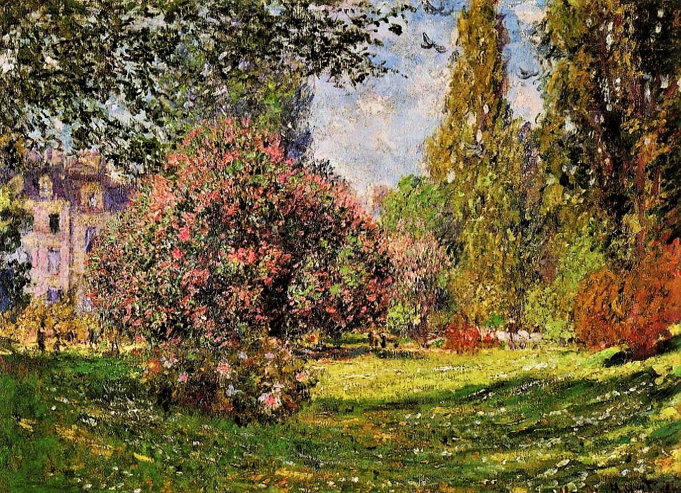 Claude Monet, 3IE-1877-96, Paysage, Le parc Monceau (app. à M. Bellio) = CR398, 1876, The Parc Monceau, Paris, 60x81, Metropolitan (iR2;R22+R127,CR398;R2,p221;R90II,p94;M23,no.59.206)