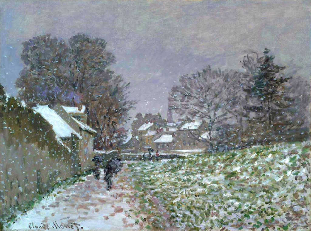 Claude Monet, 4IE-1879-159, effet de neige (1875) à Argenteuil. Maybe?: CR348, 1874, Snow at Argenteuil, 51x65, MFA Boston (iR51;R22+R127,CR348;R2,p269;M22,no.21.1329)