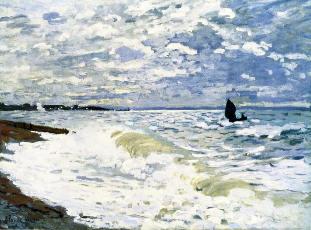Claude Monet, 4IE-1879-163, Étude de Mer. Maybe: CR112, 1868, The Sea at Sainte-Adresse, 60x82, CMA Pittsburgh (iR2;R90II,p136;R2,p269;R22+R127,CR112;M35,no.53.22)
