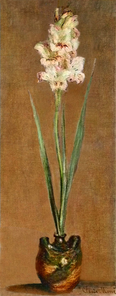 Claude Monet: 7IE-1882-81, Glaïeuls = CR695, 1881 Gladioli, 65x87, private (iR51;R22,no695;R90II,p206+222;R2,p395) Bought by Durand-Ruel 1881/10 =solo DR1883-54