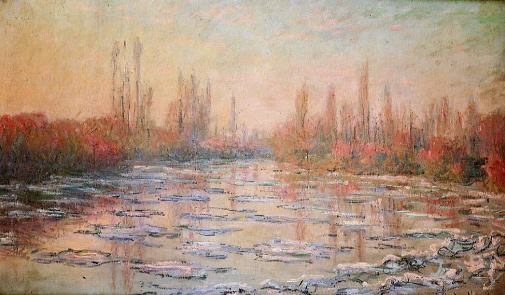Claude Monet: CR567, 1880, Floating ice (study), 61x100, Orsay (iR2;R22,no567;M1) =GP1889-50; cp7IE-1882-58+85