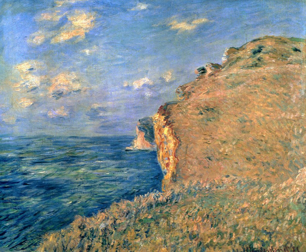 Claude Monet, 7IE-1882-87, du haut des falaises à Fécamp. Perhaps: CR656, 1881, The Cliff at Fécamp, 64x80, Aberdeen AGM (iR51;iR2;R22,no656;R2,p394)