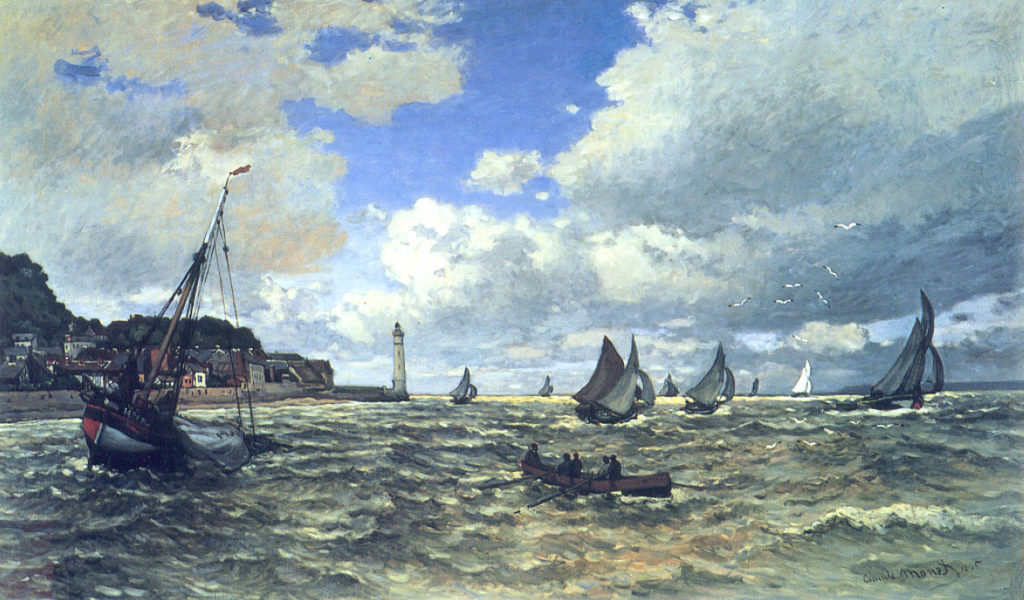 Claude Monet, S1865-1524, L'embouchure de la Seine à Honfleur. Now: CR51, 1865, Mouth of the Seine at Honfleur, 90x150, NSM Pasadena (iR51;iR1;R22,no51)
