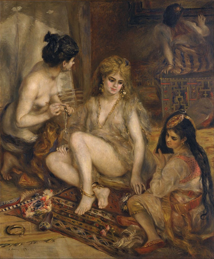 August Renoir, S1872-R. Now: 1871-72, CR84, Parisian women dressed in Algerian clothing, 156x129, NMWA Tokyo (iRx;R31,no20;R30,no73;M127)