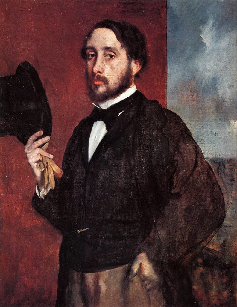 Degas, 1862, CR105, Self-Portrait Saluting, 92x72, MFCG Lisbon