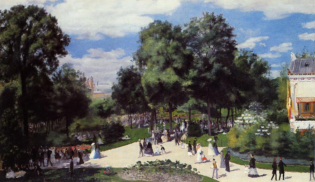 Auguste Renoir: 1867, The Champs-Elysees during the Paris Fair of 1867, xx, private Zurich (iRx)