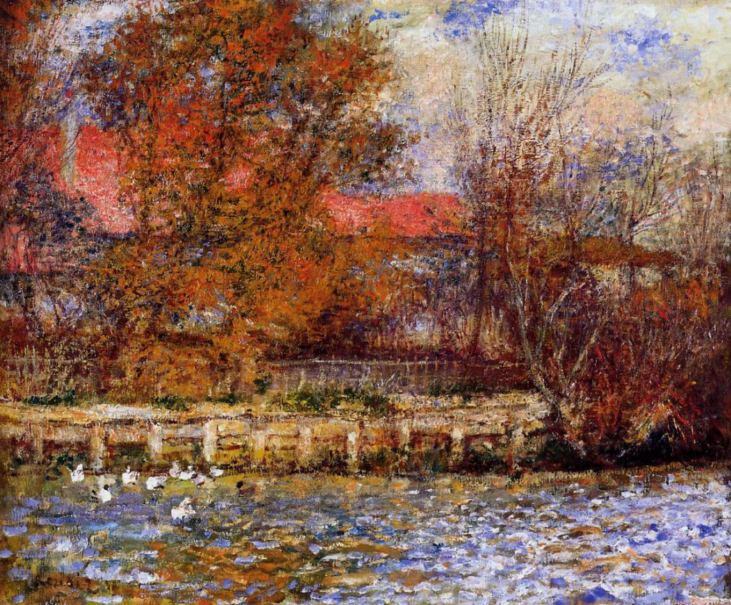 Auguste Renoir: 1873, The Duck Pond (in Argenteuil), 50x62, private (iRx) cpMonet