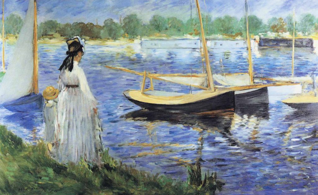 Édouard Manet (1832-1883): 1874, The Seine at Argenteuil, 62x103, Courtald London (iR2;R231=iR40;R262,no172;R71,no197A;M60) =EU-C-1900-445, Argenteuil (à M. Pellerin)