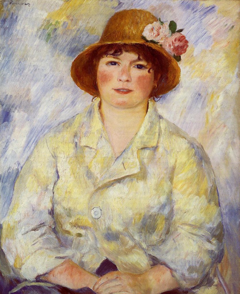Auguste Renoir: 1885ca, CR484, Aline Charigot (madame Renoir), 65x54, Philadelphia MA (iR51;R78;R108,no484;M28)