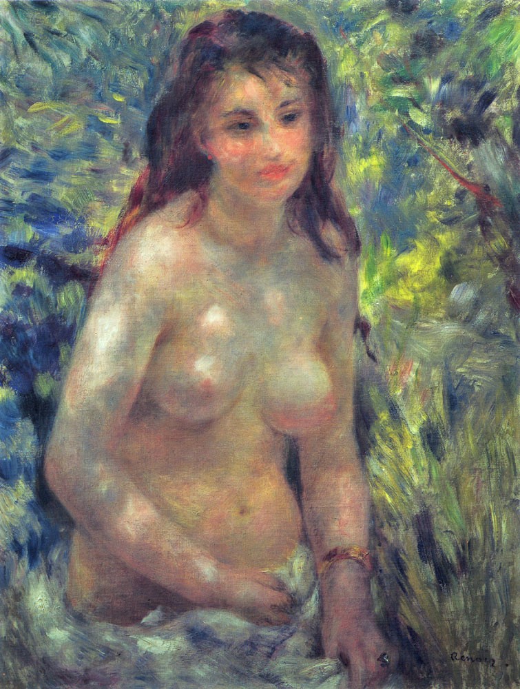 August Renoir, 2IE-1876-212, Étude. Now: CR201, 1876ca, Study, torso of a woman in the sunlight, 81x65, Orsay (iR52;R2,p184+184;R90II,p44+62;R108,no201;R30,no204;M1)