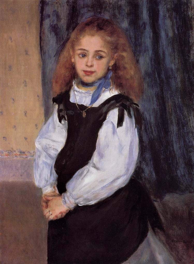August Renoir, 2IE-1876-223, Portrait de jeune fille (app. à M. Legrand). Now: 1875, CR141, Mademoiselle Legrand, 81x60, Philadelphia MA (iR2;R90II,p45+64;R2,p164;R108,no141;R30,no184;R31,p197;M28)