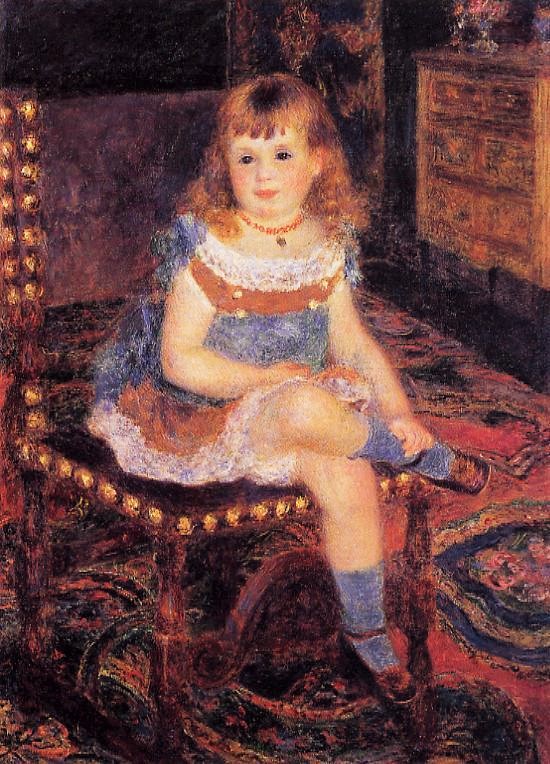 Auguste Renoir: 3IE-1877-188, Portrait de mademoiselle G. C. (app. à M.G. Charpentier) = 1876, CR178, Georgette Charpentier Seated, 98x73, private (iRx;R90II,p82+101;R2,p206;R108,no178;R30,no257)