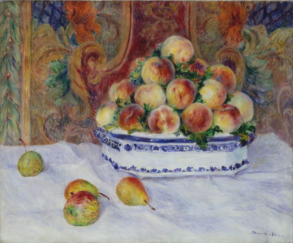 Auguste Renoir: 7IE-1882-159, Les pêches =1881, Still Life with Peaches, 53x64, Metropolitan (iR52;iR59;R90II,p212+232;R2,p395;M23)