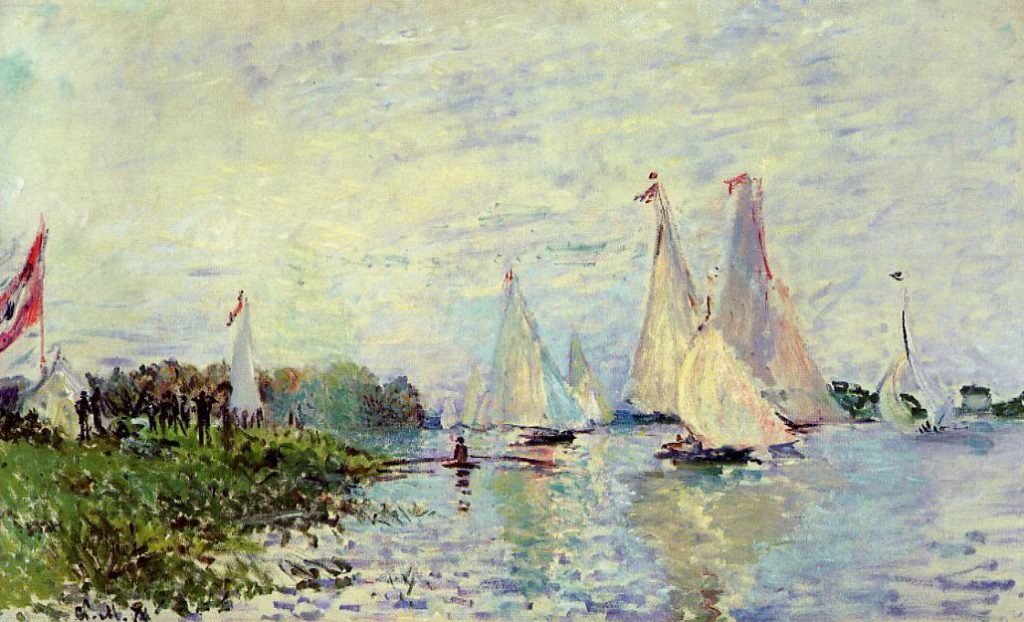 Claude Monet: 1874, SDbl, CR340, Regatta at Argenteuil, 59x99, private (iR2;R22,no340)