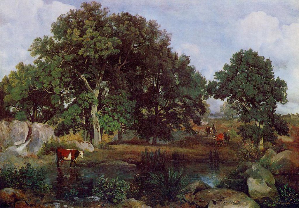 Corot (1796-1875): 1846, CR502, Forest of Fontainebleau, 90x129, MFA Boston (iR2;iR1;R231;R61,no29;R119,no502;M22) =S1846-422, Vue prise dans la forêt de Fontainebleau (1846: Chevalier de Légion d’Honneur)