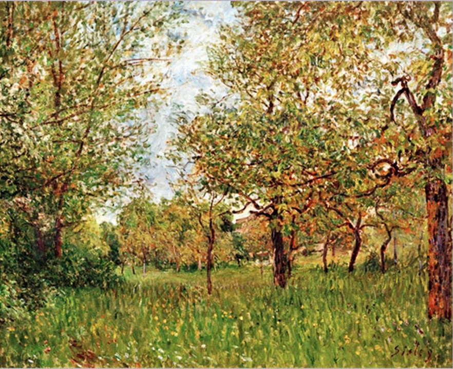 Alfred Sisley, 7IE-1882-173, Les petits prés à By. Perhaps: 1881, CR428, the small meadow at By, 60x73, AMB Rolandseck