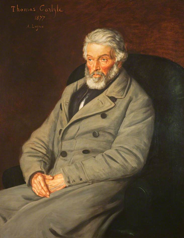 Alphonse Legros, 1877, Thomas Carlyle (1795-1881, Historian and Essayist), 114x89, SNPG Edinburgh (iR2;M63?).