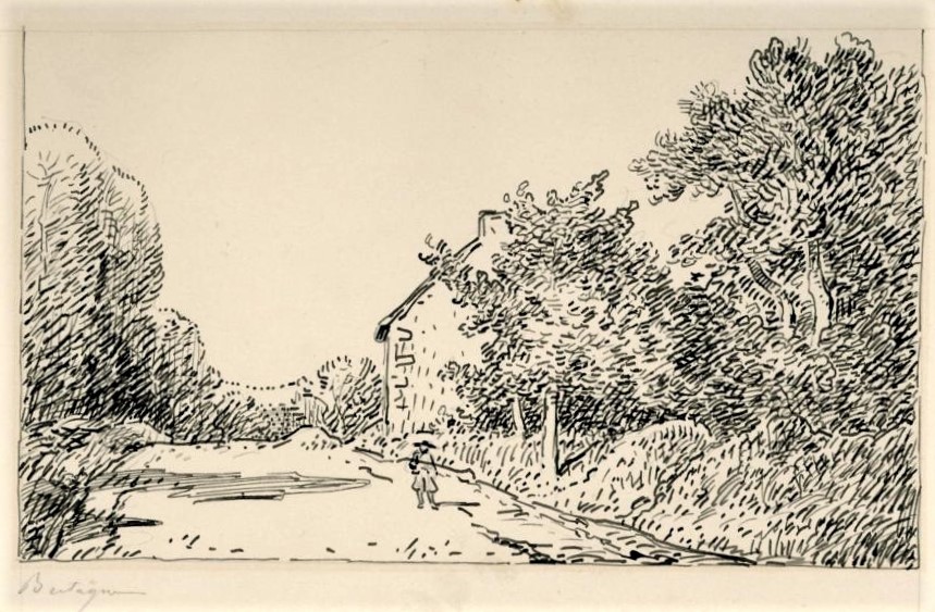 Léopold Levert, 18xx, paysage (option: HD1883/02/26-94, Dans les chemins de Fontenay-sous-Bois), dr, 14x18, A2017/03/25 (iR10;aR3;aR2)