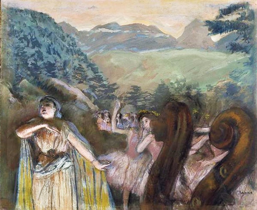Edgar Degas, 4IE-1879-73, Grand air, après un ballet (pastel) =!? 1879ca, CR521, Aria after the ballet, pastel + gouache, 60x75, MA Dallas (iR6;iR10;R90II,p111+130;R2,p268;R26,no745;R114,no521;M36)