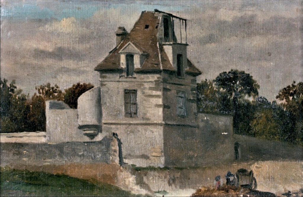 Adolphe-Félix Cals, 18xx, Pavillon D'Angle des anciennes fortifications, Montmartre, 13x20, Axxxx1215 (iR85;iR44;iR10)