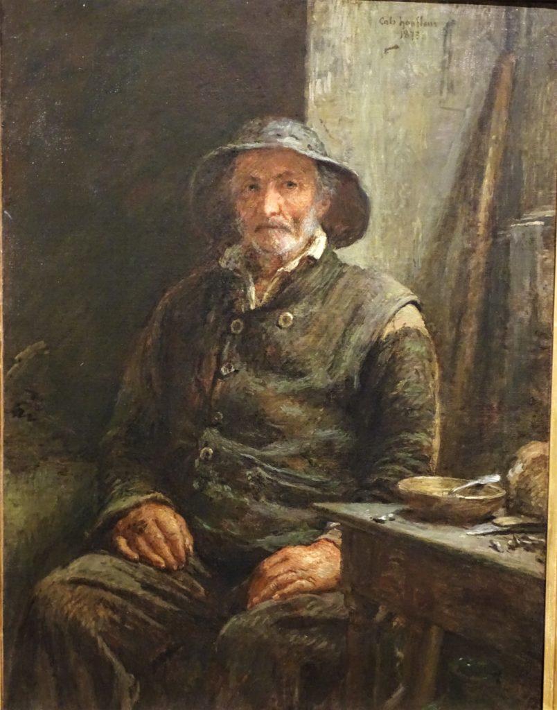 Adolphe-Félix Cals, 1IE-1874-38, Vieux pêcheur. Now: 1873, Vieux Pêcheur (old fisherman), 116x89, private (HW;R45,p68;R2,p120;R90II,p6+21;R87,p234;R177,p175)