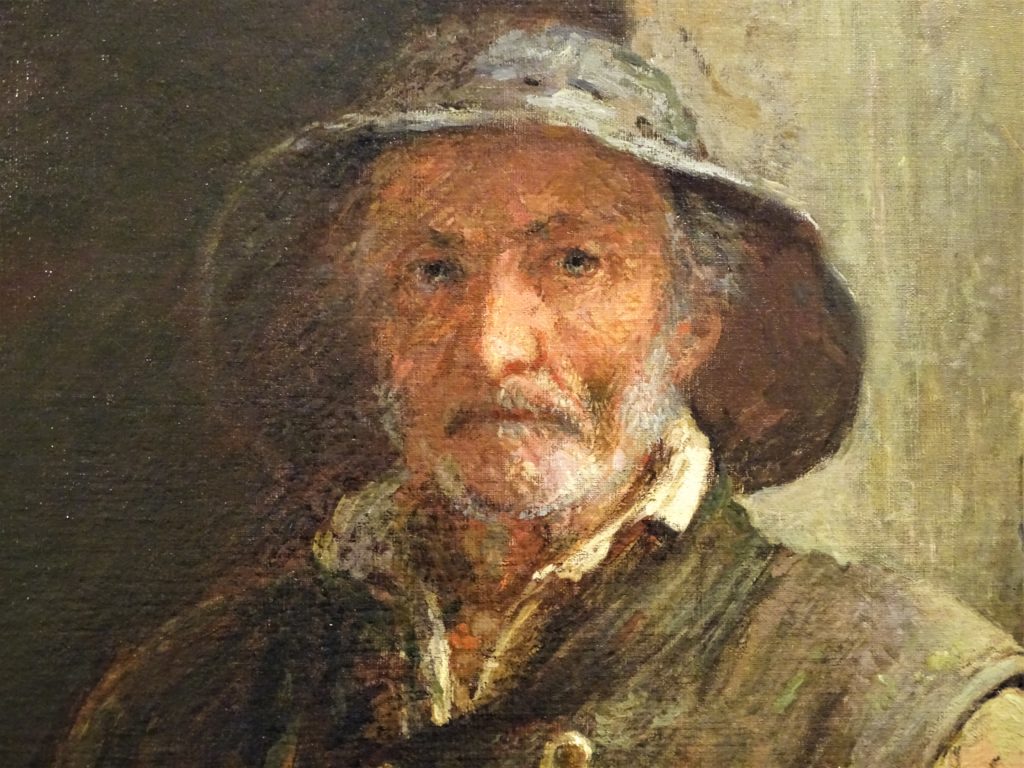 Adolphe-Félix Cals, 1IE-1874-38, Vieux pêcheur. Now: 1873, Vieux Pêcheur (old fisherman; detail), 116x89, private (HW;R45,p68;R2,p120;R90II,p6+21;R177,p175)