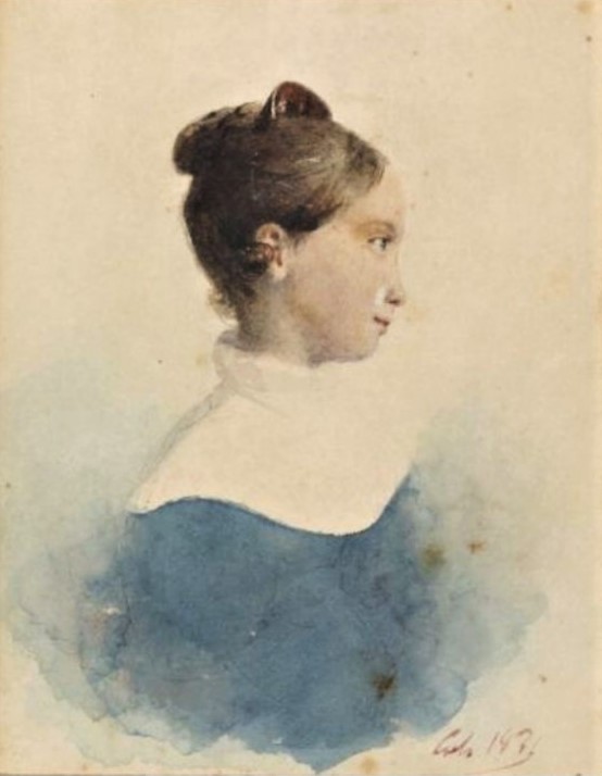 Adolphe-Félix Cals, S1836-284, Jeune femme, étude. Very uncertain: 1839(??), xx (portrait de femme), xx, xx (iR93;iR10)