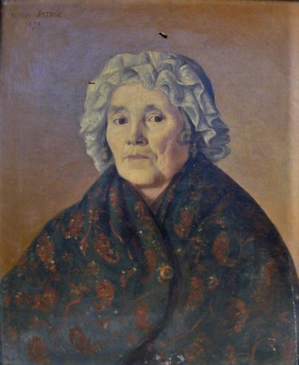 Zacharie Astruc, 1873, Femme au châle, 65x54, Musée vieux Toulouse (iR23)