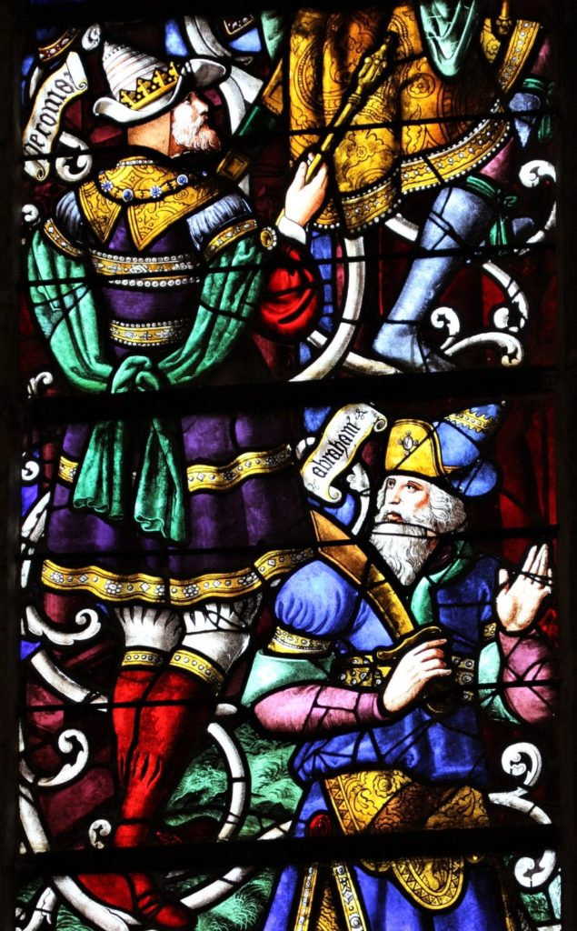 Léon-Auguste Ottin, SdAF-1902-3248, Dessin d’un vitrail ancien représentant l’arbre de Jessé, de l’église de Ploërmel. Compare: 1552, L'arbe de Jessé (detail bottom left), vitrail, 240x650, église Saint-Armel, Ploërmel (iR10;iR1).