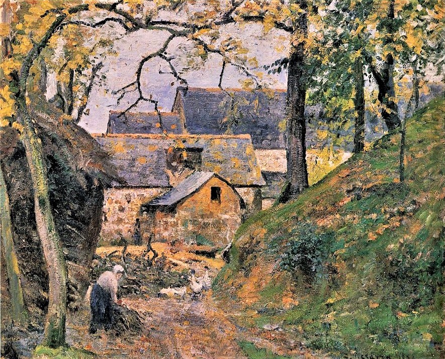 Camille Pissarro, 2IE-1876-201, Ferme à Montfoucault. Now: 1874, CCP377, Farm at Montfoucault, 60x74, MAH Geneva (iR2;iR59;R116,CCP377;R90II,p43+62;R2,p164;M141)