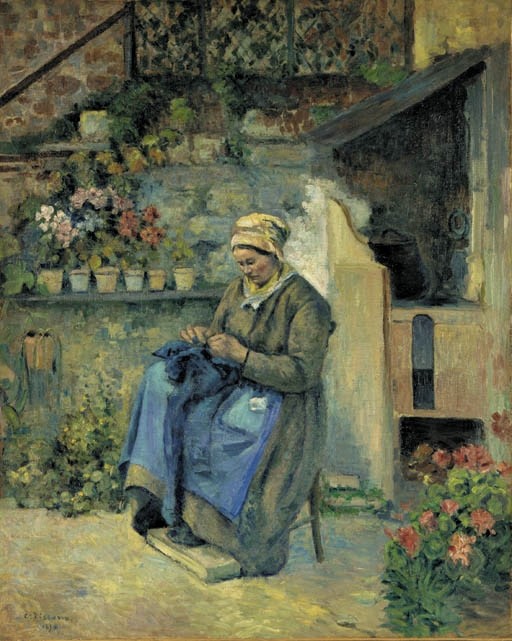 Camille Pissarro, 2IE-1876-207, Paysanne =?? 1874, CCP368, Mère Jolly sewing, 103x81, A2001/11/07 (iR11;R116,CCP368;R2,p164)