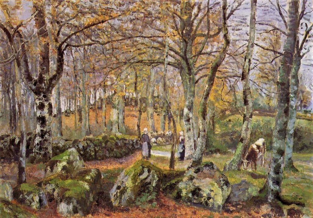 Camille Pissarro, 3IE-1877-181, Allée sous-bois à Montfoucault. Now: 1874, CCP383, Landscape with Rocks, Montfoucault, 66x93, A2000/11/09 (iR2;iR14;R116,CCP383;R90II,p81+100;R2,p206) Caillebotte bequest.