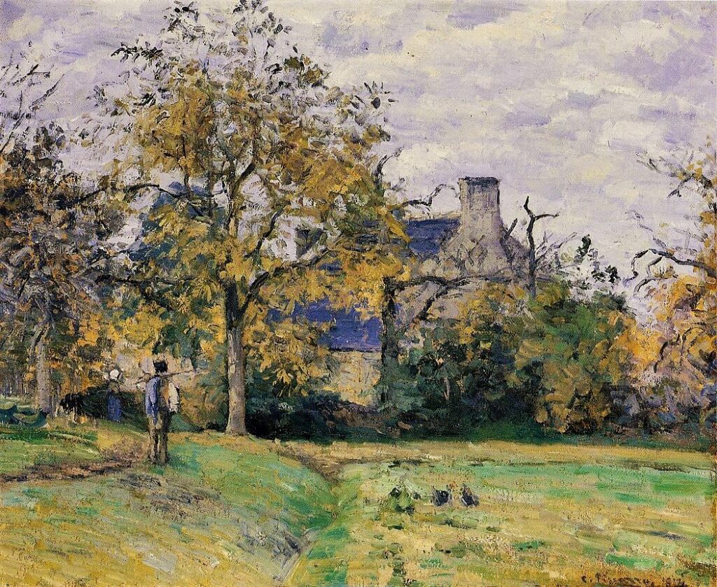 Camille Pissarro, 3IE-1877-182, Un friche à Montfoucault. Maybe: 1874, CCP374, Piette's Home on Montfoucault, 46x55, private (iR2;R116,CCP374;R2,p206)