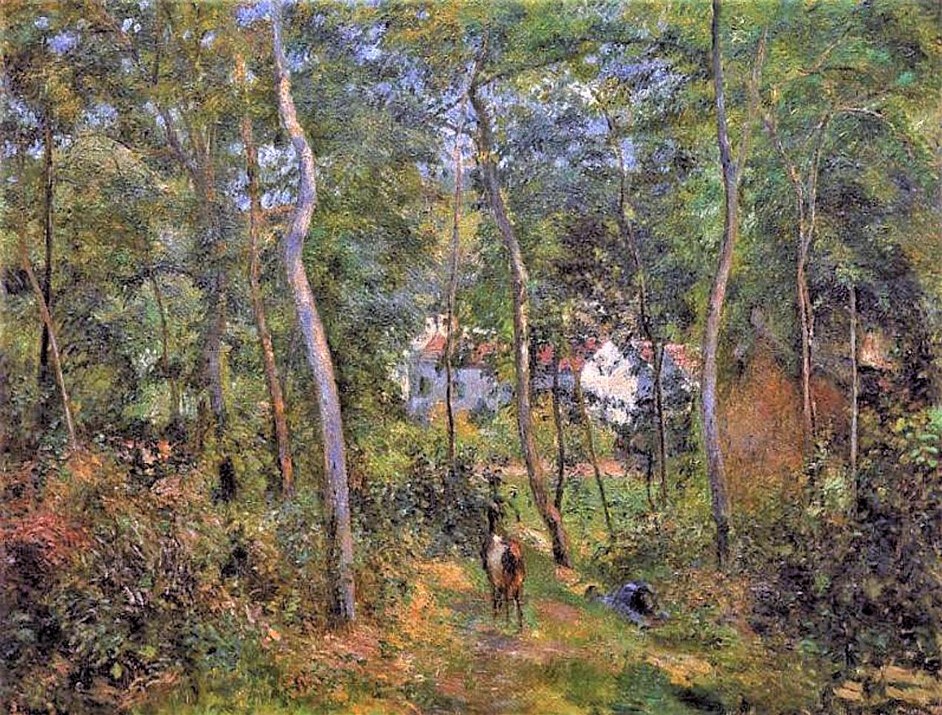Camille Pissarro, 4IE-1879-173, sous-bois en été. Probably: 1879, CCP597, In the woods at l'Hermitage, Pontoise, 125x163, Cleveland MA (iR2;iR59;R2,p270+287;R116,CCP597;R90II,p117+137;M27). Also option for 4IE-1879-168.