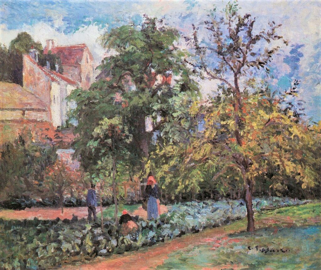 Camille Pissarro, 4IE-1879-174, le verger de Maubuisson. Now: 1876, CCP442, The orchard at Maubuisson, Pontoise, 38x46, private (iR10;R116,CCP442;R2,p270;R90II,p117+138) = 3IE-1877-169. Murer collection.