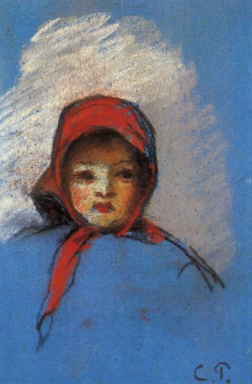 Camille Pissarro, 8IE-1886-108, 1 étude d'enfant (pastel). Very uncertain: 1872, Portrait of Jeanne-Rachel (Minette), pastel, xx, private (iR2;R2,p445)