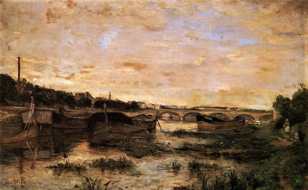 Berthe Morisot, S1867-1100, Vue prise en aval du pont d'Iéna =1866, CR11, The Seine below the Pont d'Lena, 51x73, private (iR2;iR6;iR1;R100,p23)