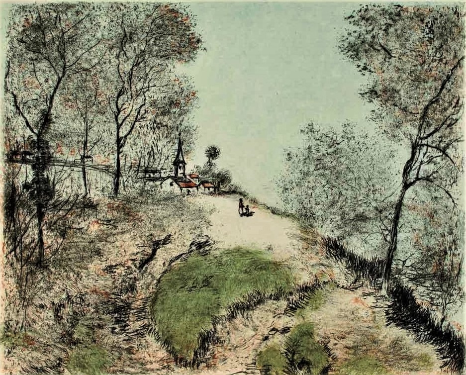 Jean-François Raffaëlli, SNBA1905-x, La route abandonnée. Compare: 1905, D62, La route abandonnée, colour etch ps, 19x22, A2013/04/29 (iR11;aR7;R138XVI,no62)