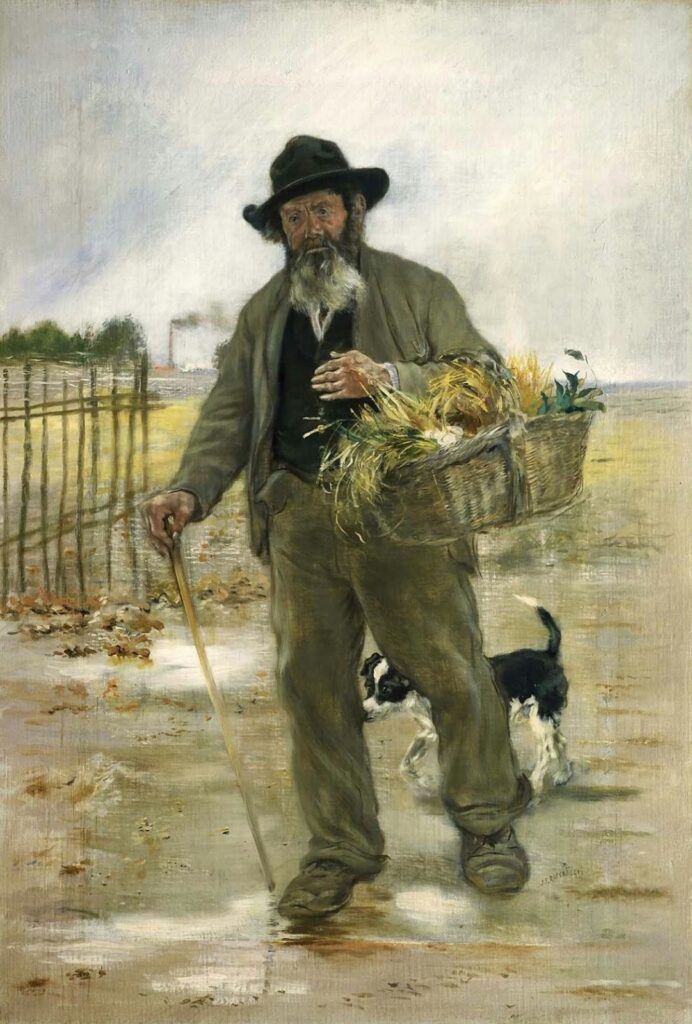 Jean-François Raffaëlli, 6IE-1881-96, Marchand d’ails et d’échalotes =? 1880ca, Garlic seller, 72x49, MFA Boston (iR204;iR6;R90II,p196;R2,p355)