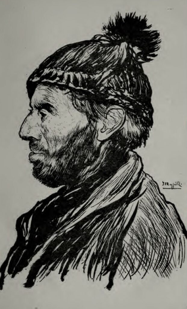 Jean-François Raffaëlli, se1884-58-6, Tête de vieux matelot. Maybe: 18xx, Tête de pêcheur (Profile of a farmer), on board, 36x31, A1996/11/13 (aR14,p0+11;aR7,p18;iR13)