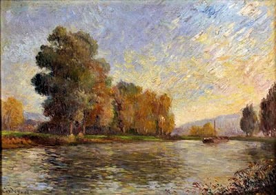 Frédéric-Samuel Cordey, 1892 (1900ca), Rivière (river view), xx, A2008/12/07 (iR4;iR41;iR13;iR10;iR64)