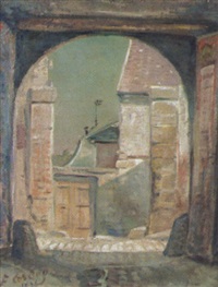 Frédéric-Samuel Cordey, 1896, Village view, xx, A2001/11/09 (iR13)
