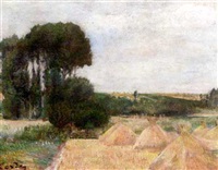 Frédéric-Samuel Cordey, 18xx, Haystacks near Pontoise, xx, A2004/11/25 (iR13) cp 33x41, A2005/02/16 (iR11)
