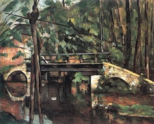 Paul Cézanne, 1882-85, V396, The bridge at Mainey, 60x73, Orsay (iR10;iR43;R164,no40;R48,no334;R189,no396;M1) Example of constructivism.