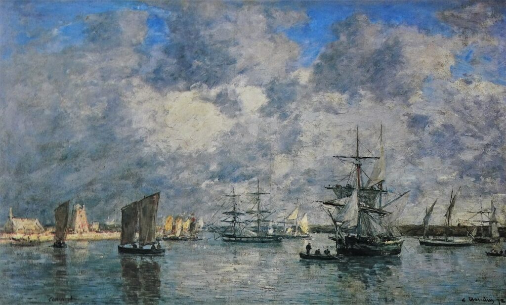 Eugène Boudin, 1872, CR803, Camaret harbour, 56x90, Orsay (R17,p281;iR23) =SdA1931-2219 + maybe: S1873-153.